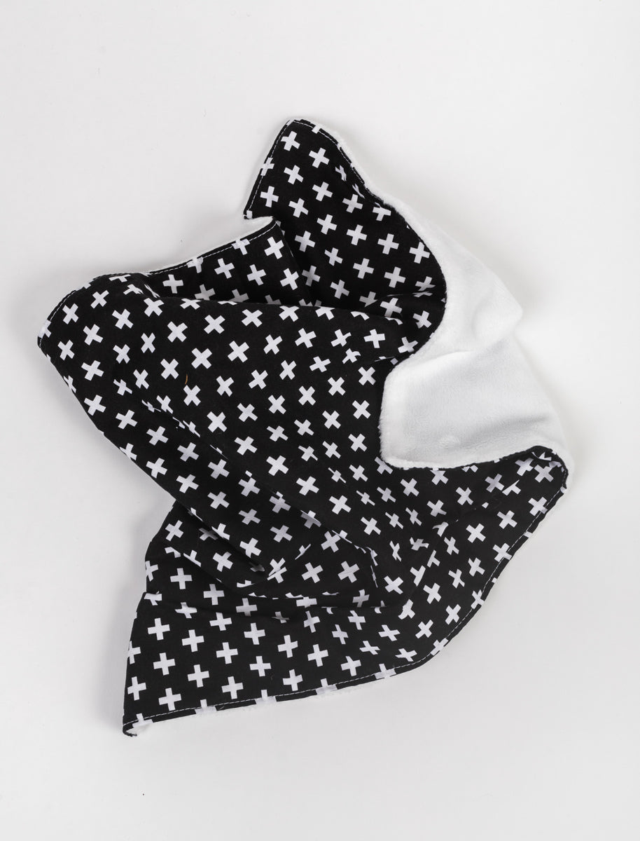 Black Cross Security Blanket - Lovey - Olli+Lime